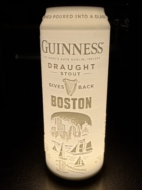 Đèn lithophane lon Guinness Draught Stout Boston (LED001) - Image 3