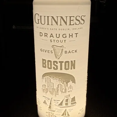 Đèn lithophane lon Guinness Draught Stout Boston (LED001)