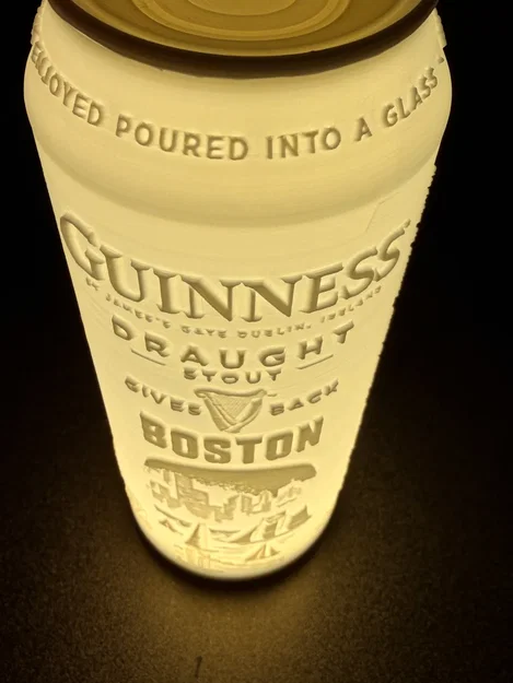 Đèn lithophane lon Guinness Draught Stout Boston (LED001) - Image 5