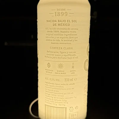 Đèn lithophane lon bia Sol Cerveza (Beercan lamp lithophane)