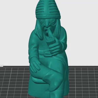 Mô hình chú lùn hút tẩu độc đáo (Midget) - File in 3D đẹp