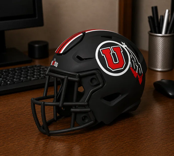 Mũ bảo hiểm bóng bầu dục Utah Utes (Utah Utes Football Helmet) - Image 1
