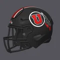 Mũ bảo hiểm bóng bầu dục Utah Utes (Utah Utes Football Helmet) - Thumbnail 2