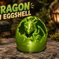 Mô hình rồng con trong vỏ trứng Dragon in eggshell 3D - Thumbnail 1