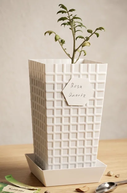 Chậu ươm cao Pflanztopf Anzucht – Vase Mode planter plant pot - Image 1