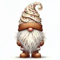 Mô hình chú lùn Cupcake Crown Gnome trang trí siêu đáng yêu - Thumbnail 2