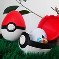 Mô hình quả cầu Pokeball in 3D đựng trứng Kinder Surprise - Thumbnail 2