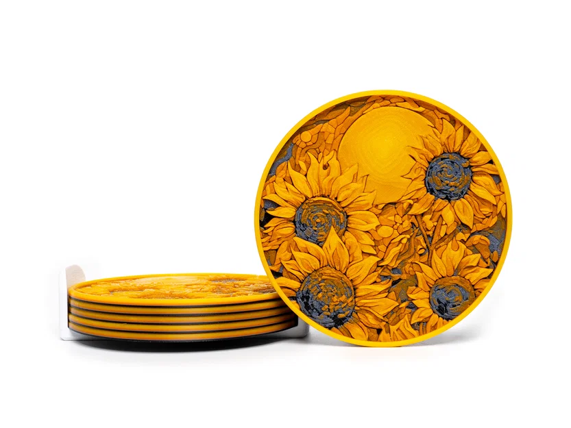 Miếng lót ly Hoa Hướng Dương (Sunflower Coaster) - Image 1
