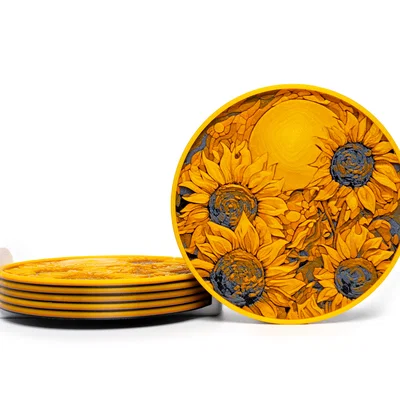Miếng lót ly Hoa Hướng Dương (Sunflower Coaster)