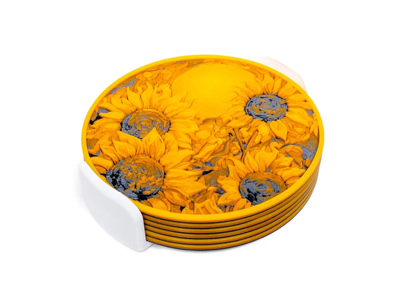 Miếng lót ly Hoa Hướng Dương (Sunflower Coaster) - Image 2