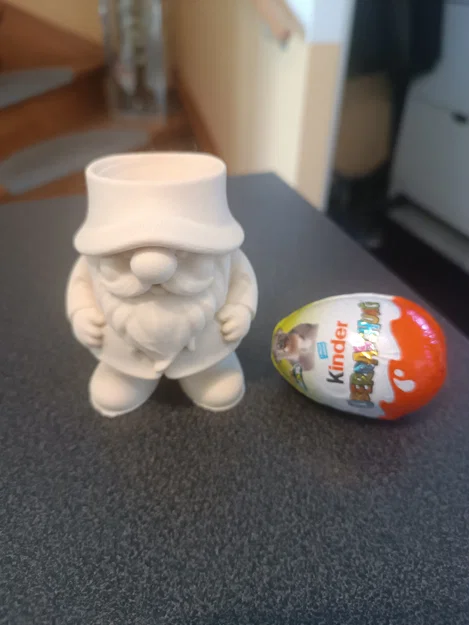 Mô hình chú lùn giữ trứng (Gnome Egg Cup) in 3D trang trí độc đáo - Image 2