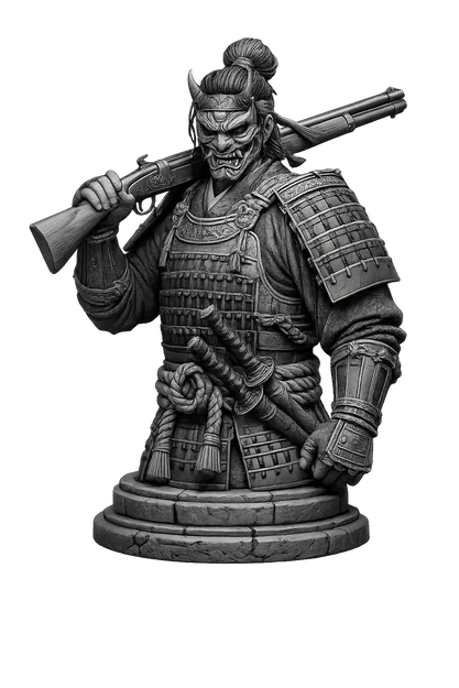 SHOTGUN SAMURAI - Samurai mặt nạ Oni cầm shotgun - Image 1