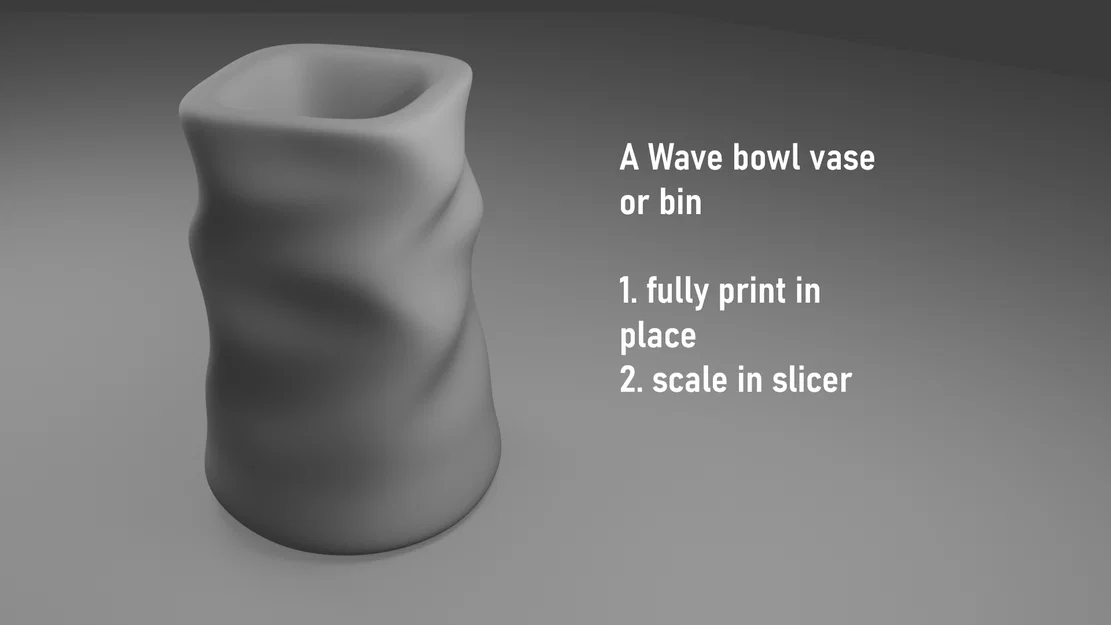 Mẫu lọ hoa hoặc hũ đựng đồ họa tiết gợn sóng in 3D tinh tế - Image 1