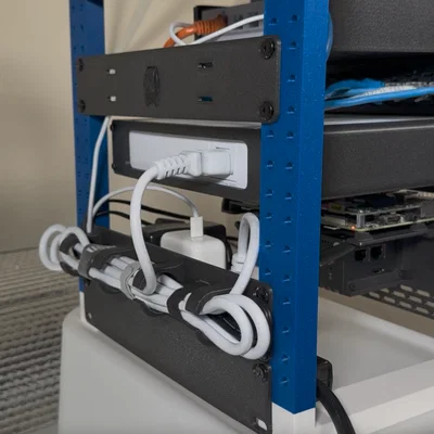 Tấm chắn quản lý cáp cho tủ Server Rack 10 inch in 3D