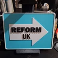 Bảng hiệu Reform UK treo cửa sổ - Mẫu in 3D tinh tế - Thumbnail 1