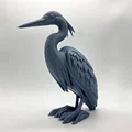 Tượng Điêu Khắc Chim Great Blue Heron Dáng Đứng - Thumbnail 1