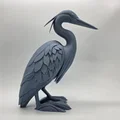 Tượng Điêu Khắc Chim Great Blue Heron Dáng Đứng - Thumbnail 2
