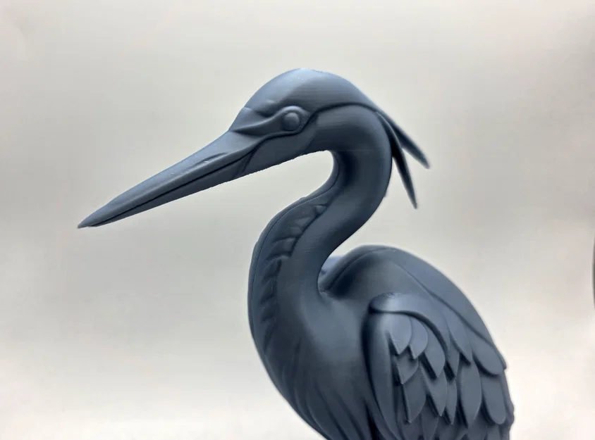 Tượng Điêu Khắc Chim Great Blue Heron Dáng Đứng - Image 3
