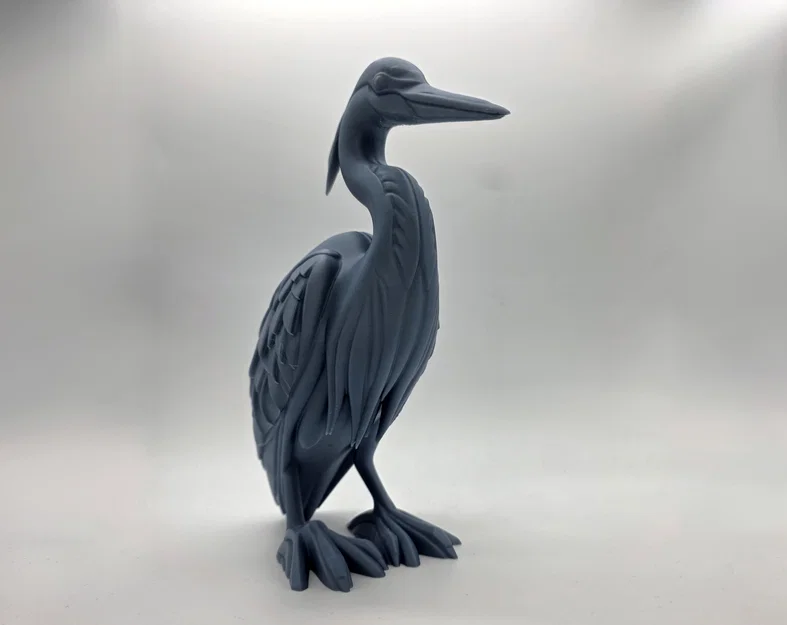 Tượng Điêu Khắc Chim Great Blue Heron Dáng Đứng - Image 5