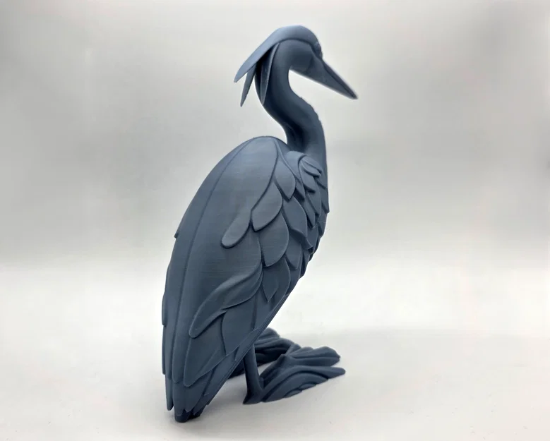 Tượng Điêu Khắc Chim Great Blue Heron Dáng Đứng - Image 6