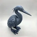 Tượng Điêu Khắc Chim Great Blue Heron Dáng Đứng - Thumbnail 7