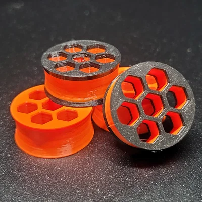 Prusa Plugs v.3 (Ear Gauges) – Plug tai họa tiết honeycomb