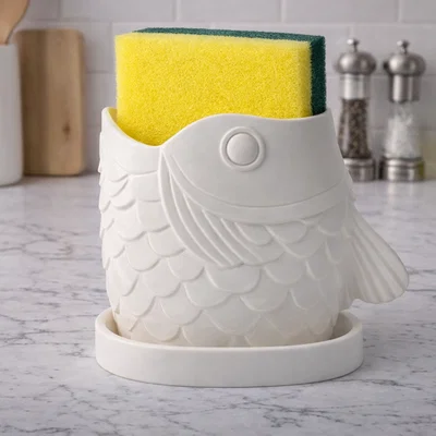Giá đỡ miếng rửa chén hình cá (Fish Sponge Holder)
