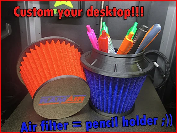 Tùy biến bàn làm việc: Air filter kiêm ống cắm bút ;)) - Image 1
