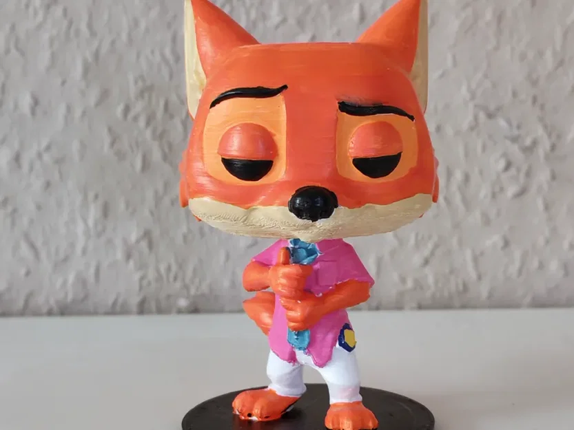 Mô hình Nick Wilde Zootopia - Thiết kế Funko Pop để in 3D - Image 1