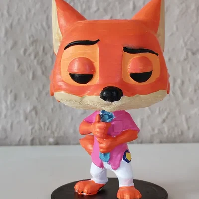 Mô hình Nick Wilde Zootopia - Thiết kế Funko Pop để in 3D