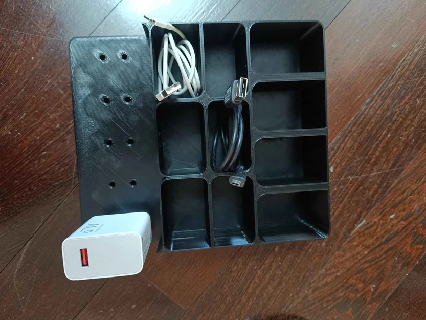 Khay organizer sắp xếp cáp USB và cục sạc lớn - Image 3