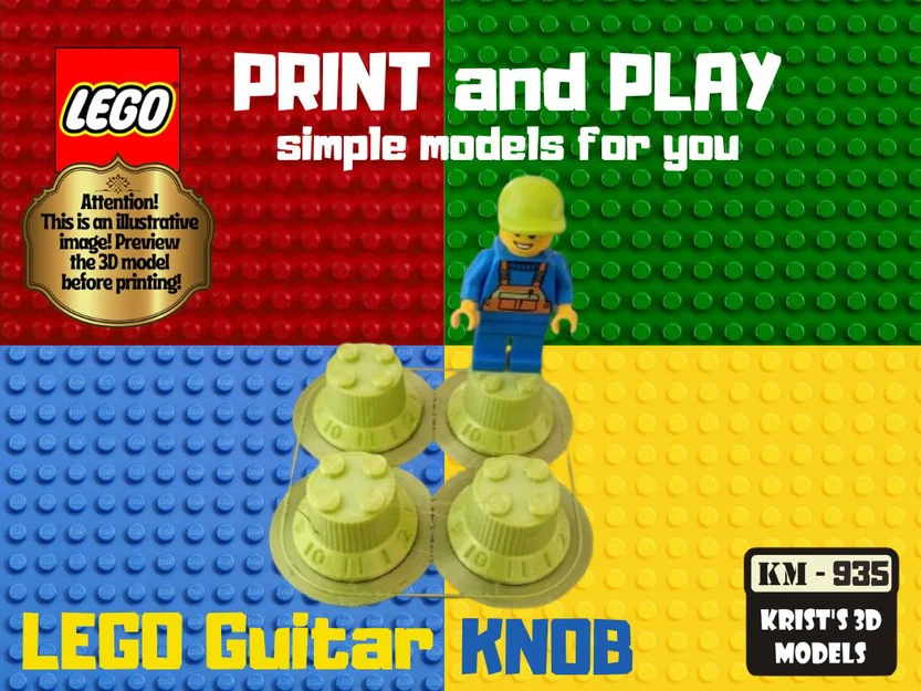 Núm vặn chỉnh âm thanh cho đàn guitar phong cách LEGO độc lạ - Image 1