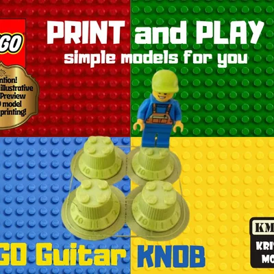 Núm vặn chỉnh âm thanh cho đàn guitar phong cách LEGO độc lạ