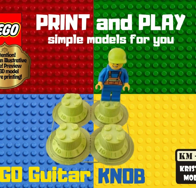 Núm vặn chỉnh âm thanh cho đàn guitar phong cách LEGO độc lạ