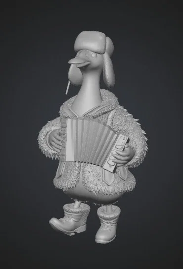 Mô hình 3D Chú Ngỗng chơi đàn Accordion ngộ nghĩnh cho người đam mê - Image 1