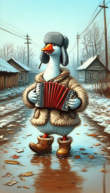 Mô hình 3D Chú Ngỗng chơi đàn Accordion ngộ nghĩnh cho người đam mê - Image 2