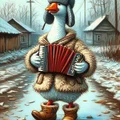 Mô hình 3D Chú Ngỗng chơi đàn Accordion ngộ nghĩnh cho người đam mê - Thumbnail 2
