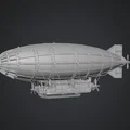 Mô hình tàu bay Steampunk Zeppelin in 3D cực chất - Thumbnail 1