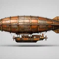 Mô hình tàu bay Steampunk Zeppelin in 3D cực chất - Thumbnail 2