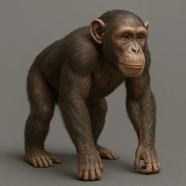 Mô hình 3D chú khỉ tinh tinh (Chimpanzee) cực kỳ chi tiết để in 3D - Image 1