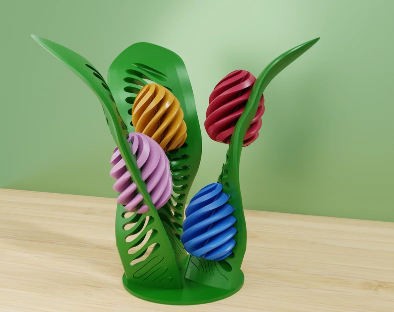 Hoa Phục Sinh kèm Trứng (Easter Flower with Eggs) - Image 1