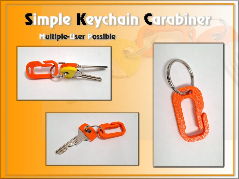 Móc carabiner đơn giản cho móc khóa (simple keychain carabiner) - Image 1