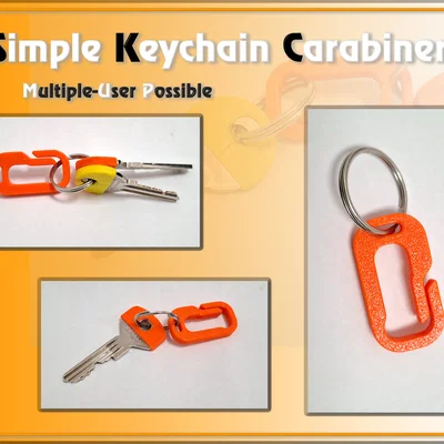 Móc carabiner đơn giản cho móc khóa (simple keychain carabiner)