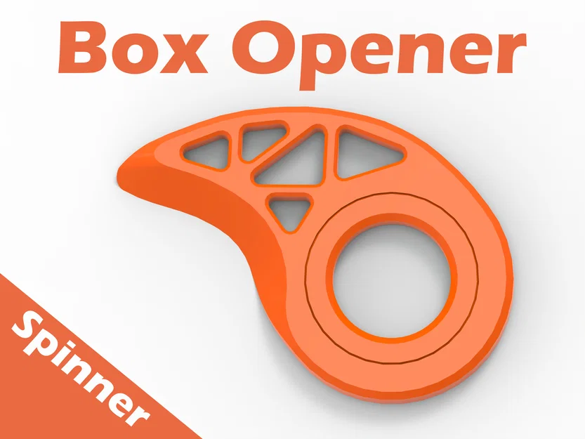 Dụng cụ mở hộp kiêm Fidget Spinner - Phụ kiện 3D tiện ích - Image 1
