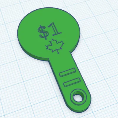Đồng/Token mở khóa xe đẩy siêu thị - Canada (Dùng được!)