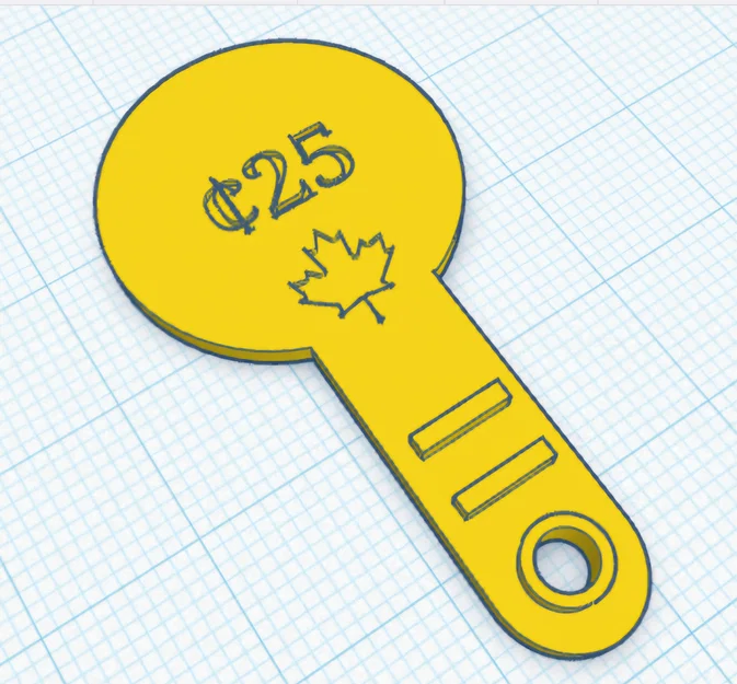 Đồng/Token mở khóa xe đẩy siêu thị - Canada (Dùng được!) - Image 5