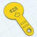 Đồng/Token mở khóa xe đẩy siêu thị - Canada (Dùng được!) - Thumbnail 5