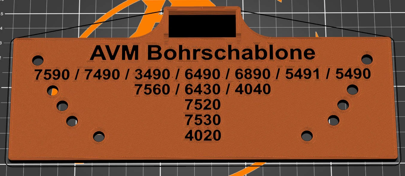 AVM Bohrschablone V4 – Dưỡng khoan FritzBox kèm mini thước thủy - Image 2