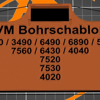 AVM Bohrschablone V4 – Dưỡng khoan FritzBox kèm mini thước thủy