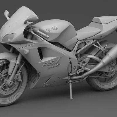 Mô hình 3D siêu mô tô Aprilia RSV Mille chi tiết cho in 3D